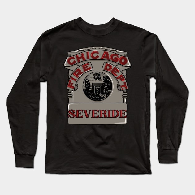 Kelly Severide | Chicago Fire Badge Long Sleeve T-Shirt by icantdrawfaces